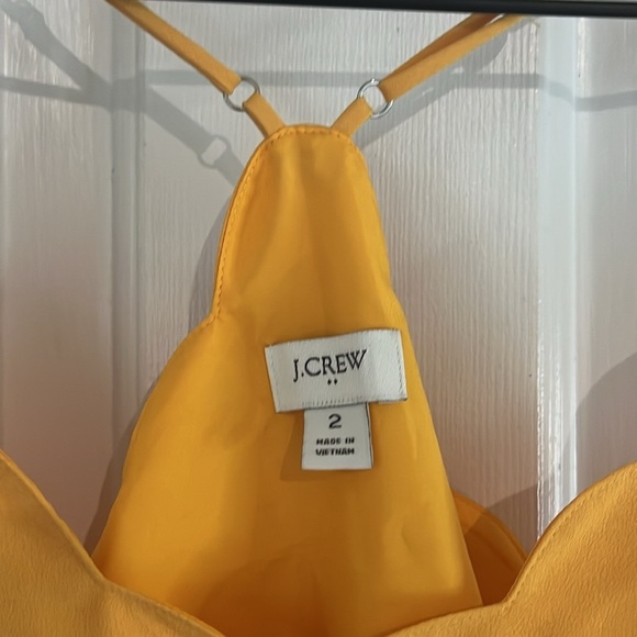 J.Crew | Golden Yellow Scalloped Racerback Cami Top Size 2/XS Summer Spring - Picture 5 of 9